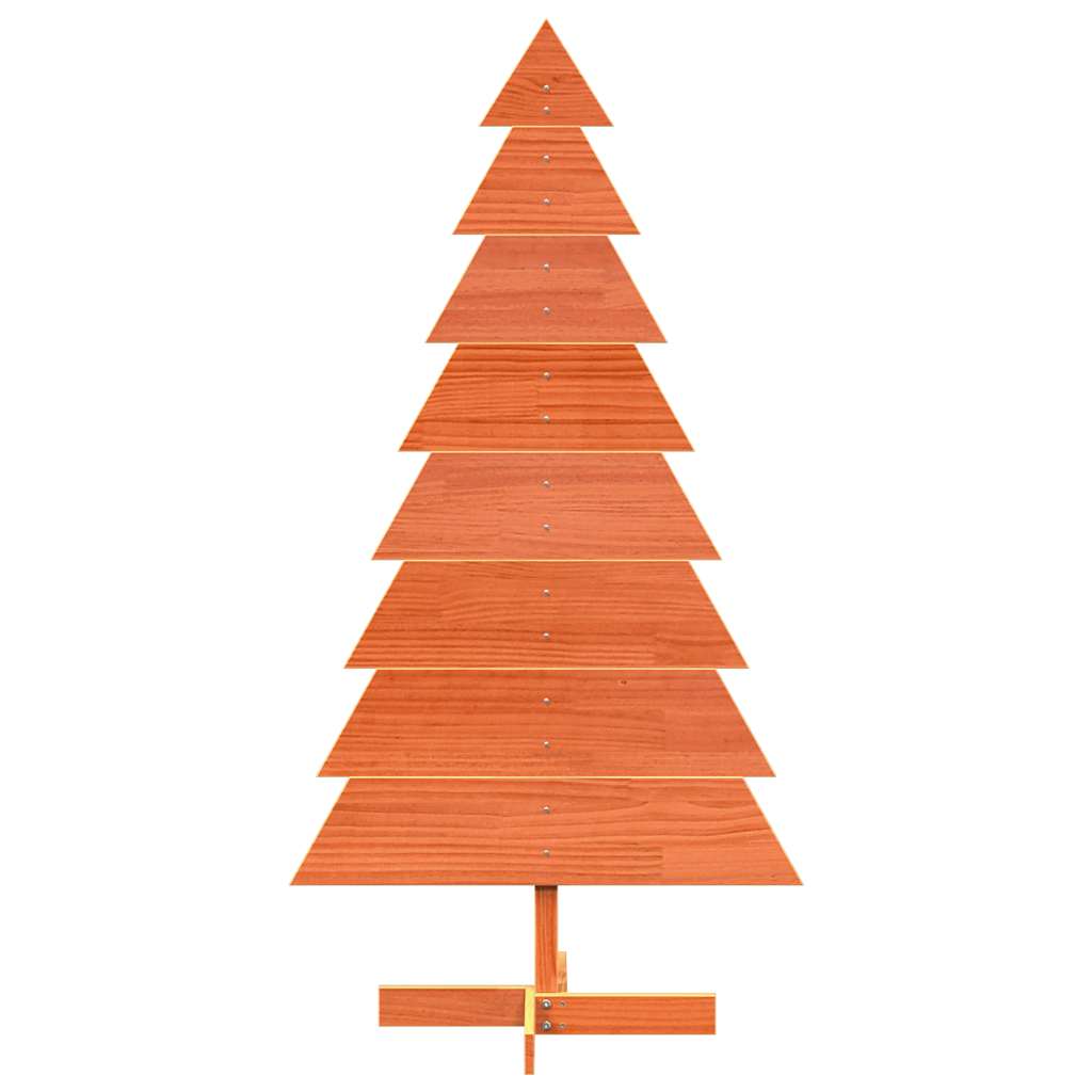 vidaXL Wooden Christmas Tree for Decoration Wax Brown 150 cm Solid Wood Pine