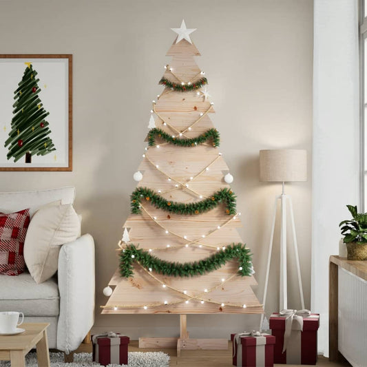 vidaXL Wooden Christmas Tree for Decoration 180 cm Solid Wood Pine