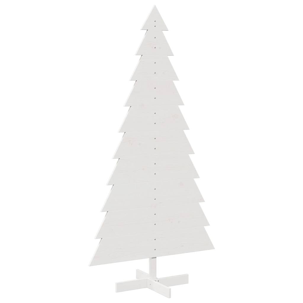 vidaXL Wooden Christmas Tree for Decoration White 180 cm Solid Wood Pine