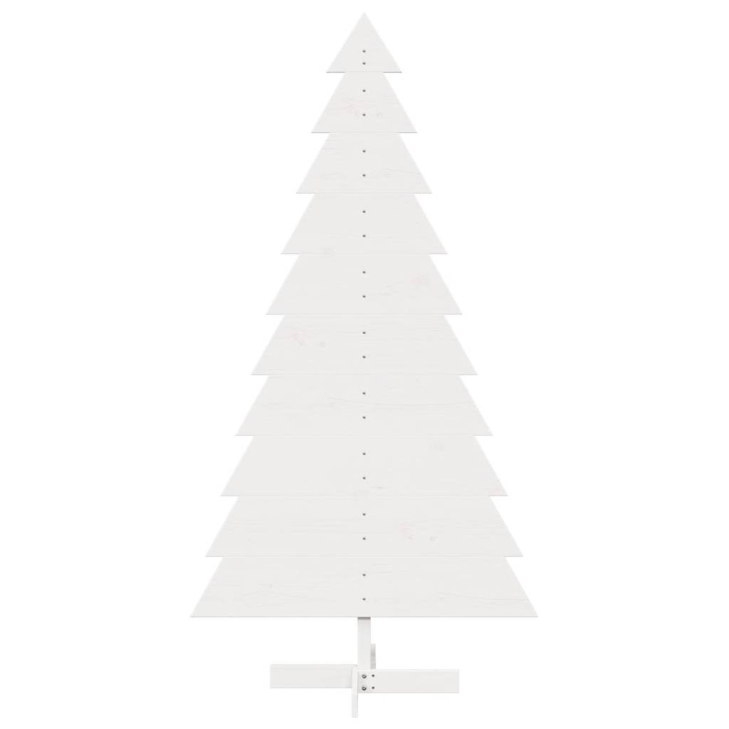 vidaXL Wooden Christmas Tree for Decoration White 180 cm Solid Wood Pine