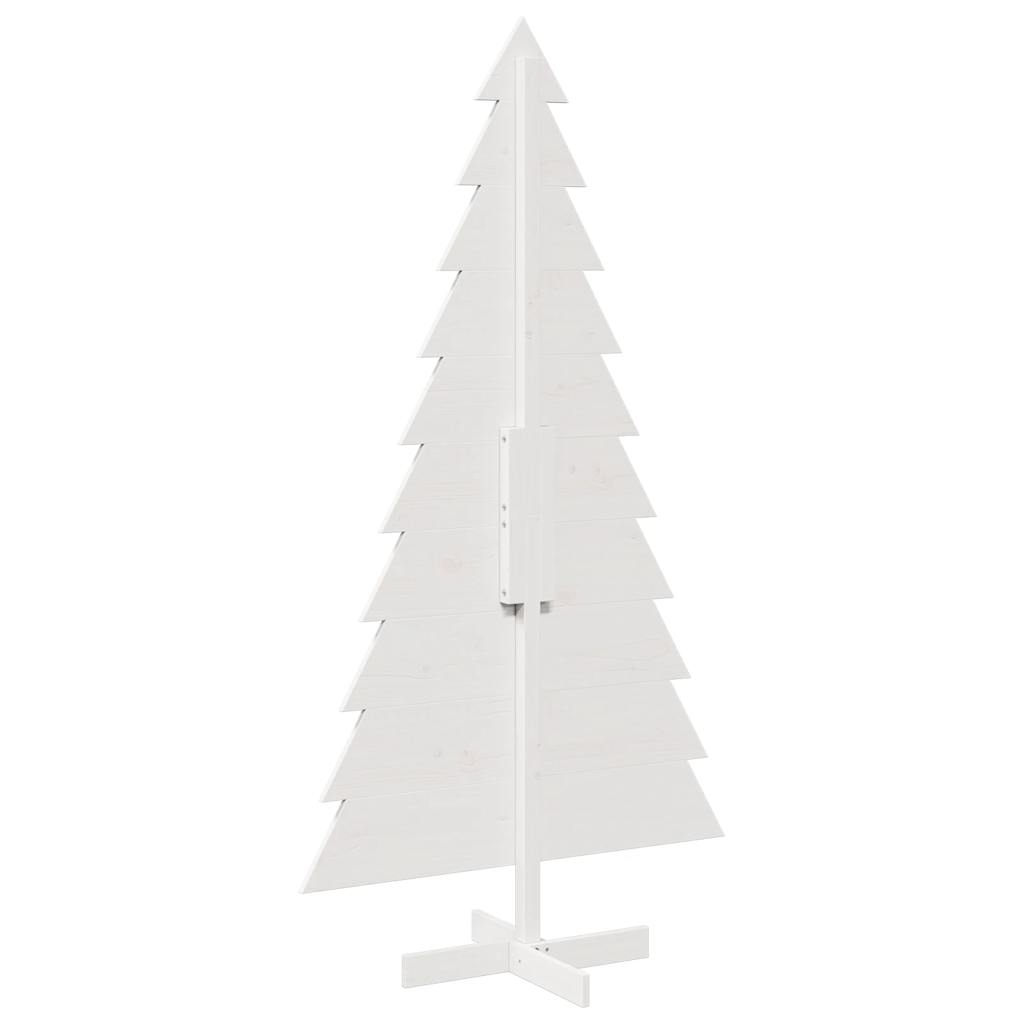 vidaXL Wooden Christmas Tree for Decoration White 180 cm Solid Wood Pine