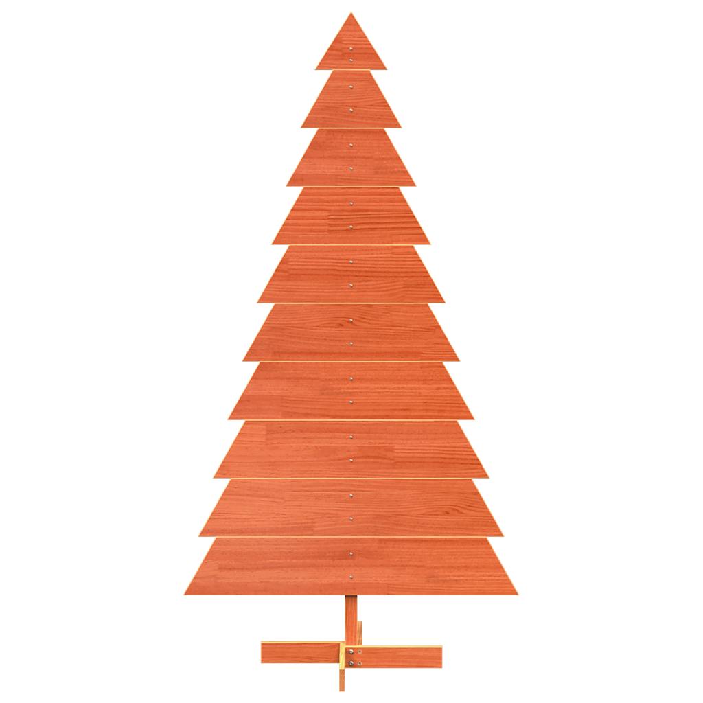 vidaXL Wooden Christmas Tree for Decoration Wax Brown 180 cm Solid Wood Pine