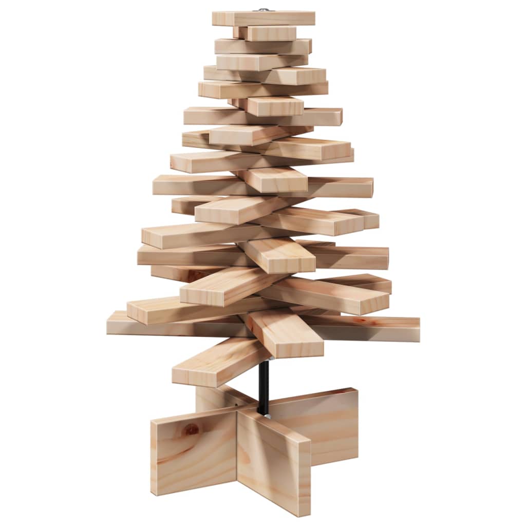 vidaXL Wooden Christmas Tree for Decoration 60 cm Solid Wood Pine