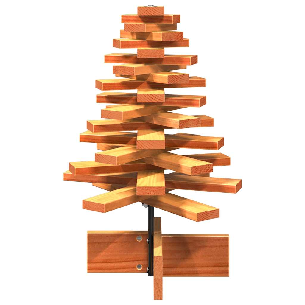 vidaXL Wooden Christmas Tree for Decoration Wax Brown 60 cm Solid Wood Pine