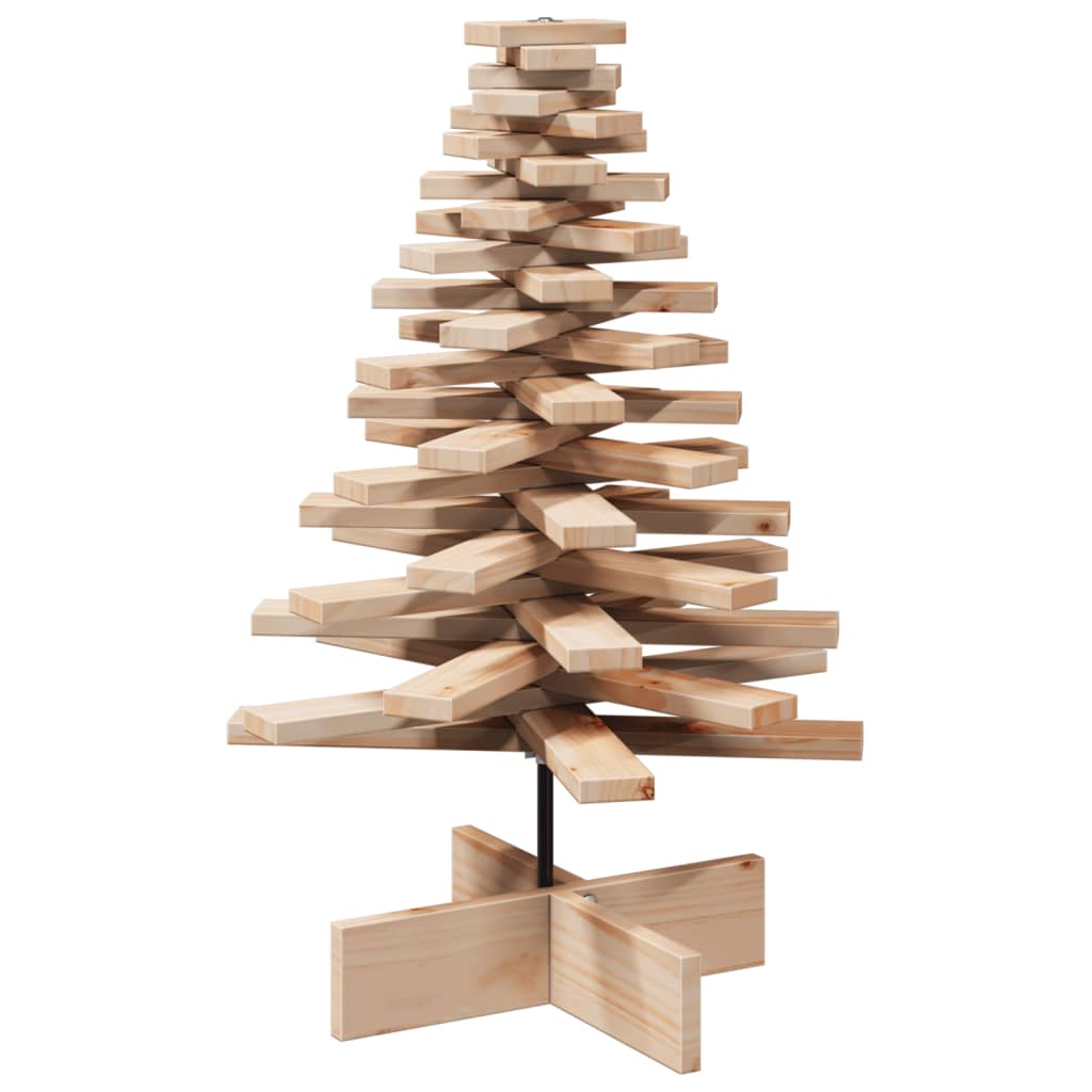 vidaXL Wooden Christmas Tree for Decoration 80 cm Solid Wood Pine