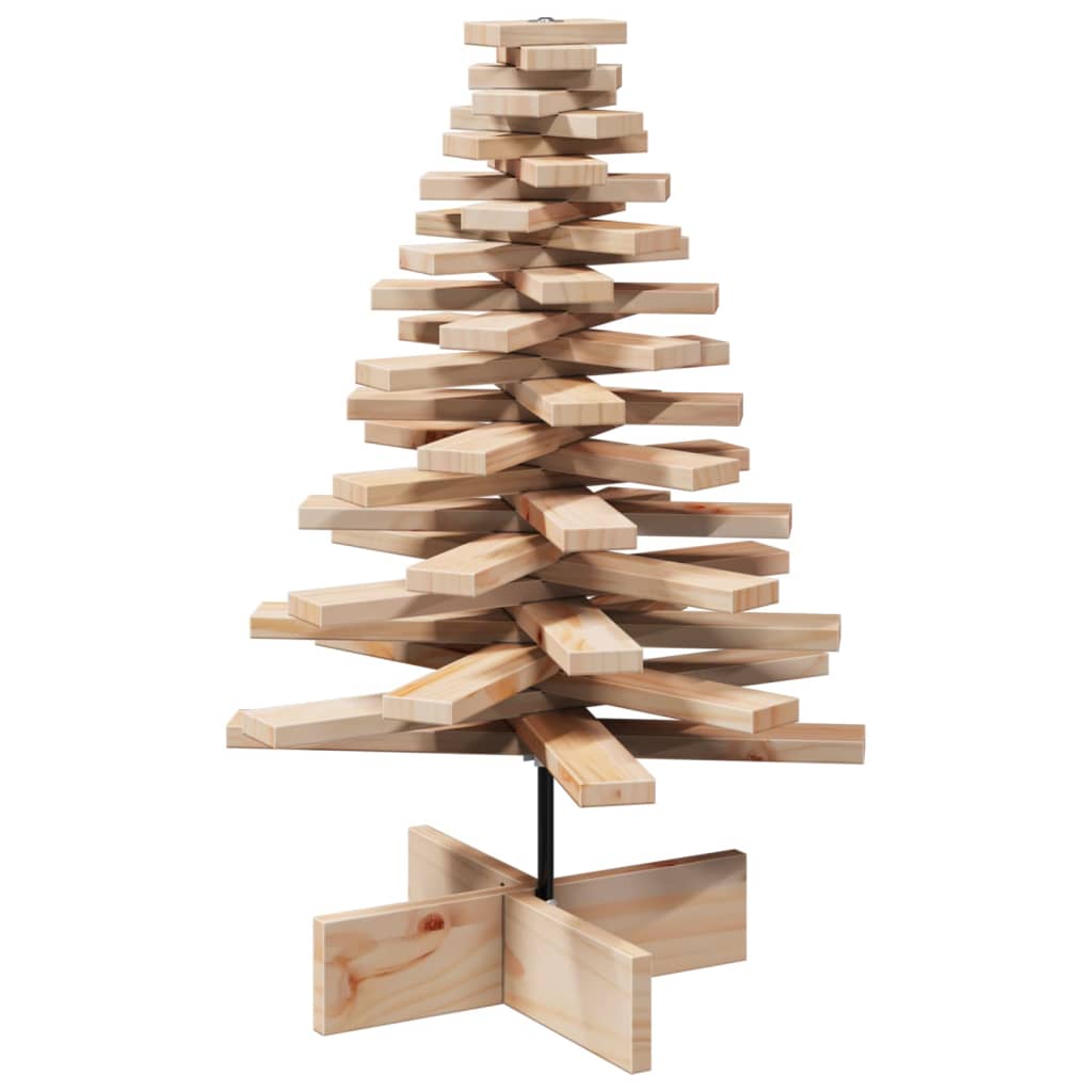 vidaXL Wooden Christmas Tree for Decoration 80 cm Solid Wood Pine