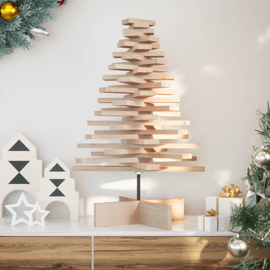 vidaXL Wooden Christmas Tree for Decoration 80 cm Solid Wood Pine