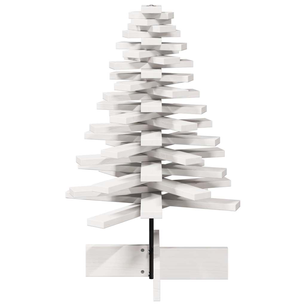 vidaXL Wooden Christmas Tree for Decoration White 80 cm Solid Wood Pine