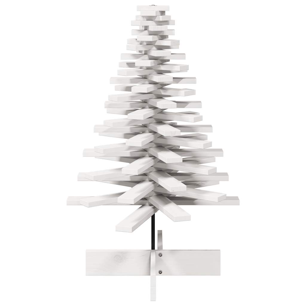 vidaXL Wooden Christmas Tree for Decoration White 100 cm Solid Wood Pine