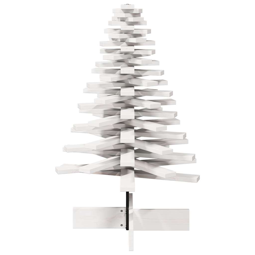 vidaXL Wooden Christmas Tree for Decoration White 100 cm Solid Wood Pine