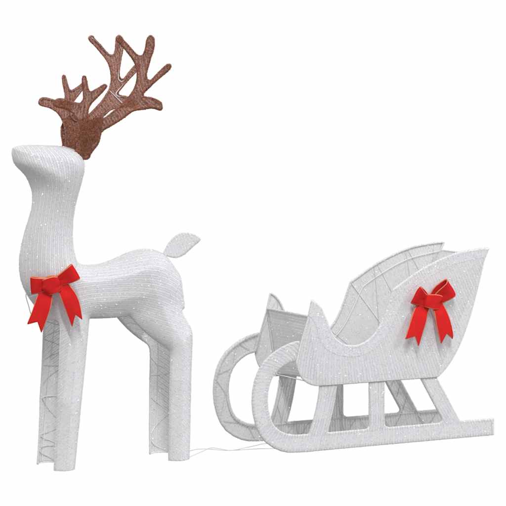 vidaXL Christmas Decoration Reindeer and Sleigh 100 LEDs Cold White