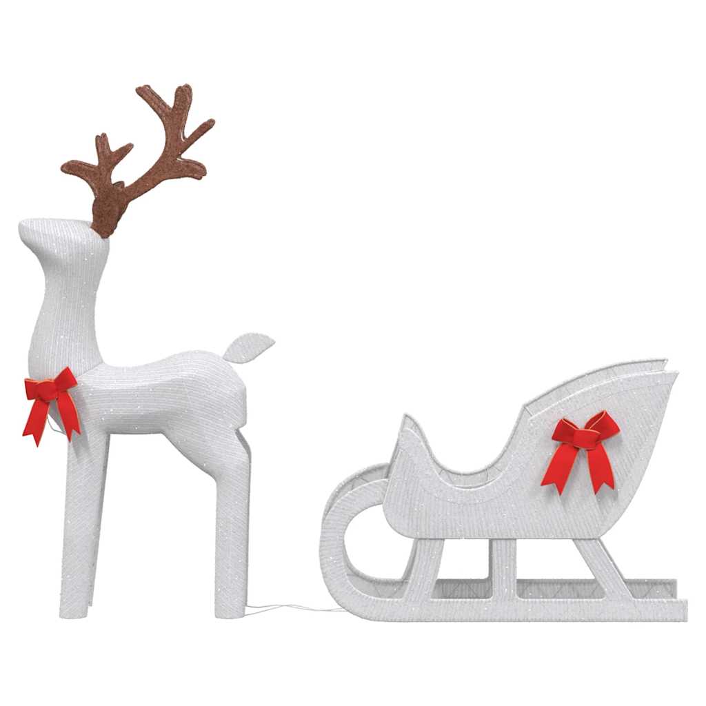 vidaXL Christmas Decoration Reindeer and Sleigh 100 LEDs Cold White