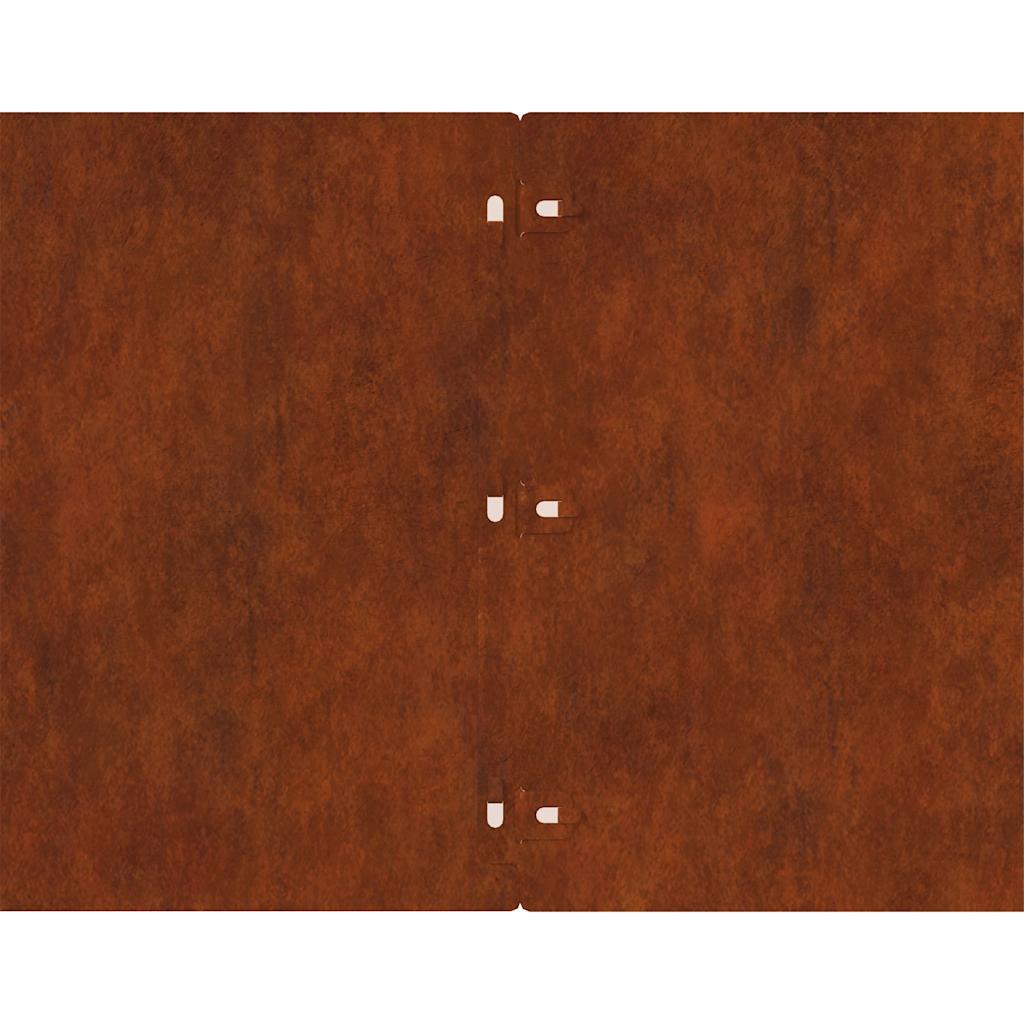 Lawn Edging 20 pcs 25 x 103 cm Weathering Steel Rusty