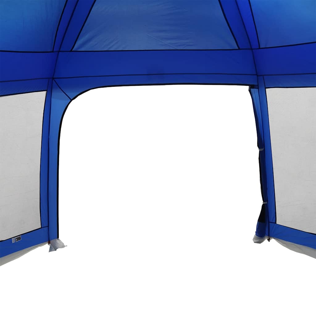 Pool Tent with Removable Fly & Mesh Walls Azure Blue 618x532 cm