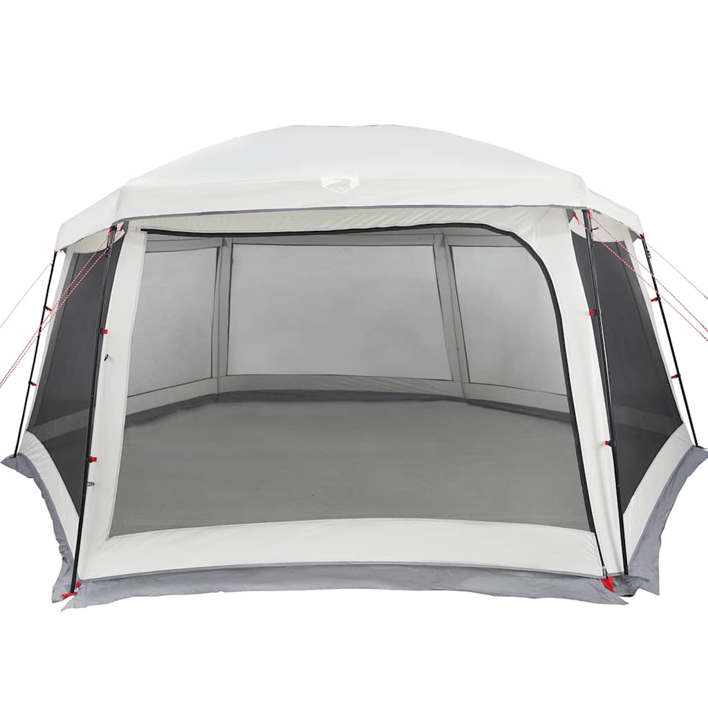 Pool Tent with Removable Fly & Mesh Walls Grey 618x532 cm