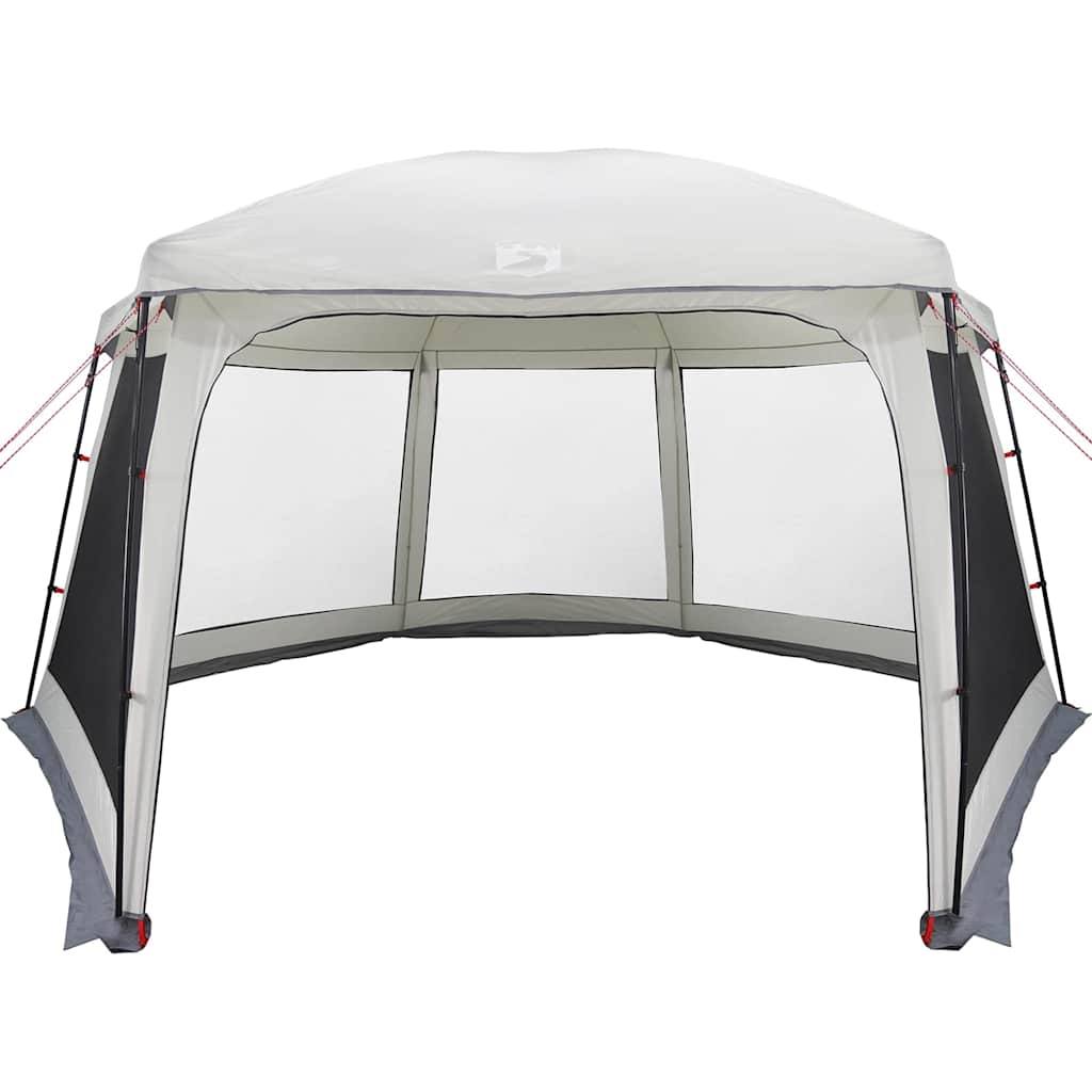 Pool Tent with Removable Fly & Mesh Walls Grey 618x532 cm