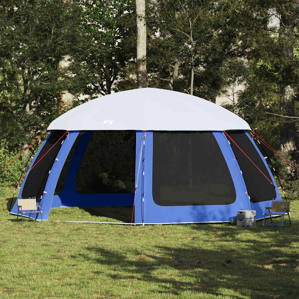 Pool Tent with Removable Fly & Mesh Walls Azure Blue 612x612 cm