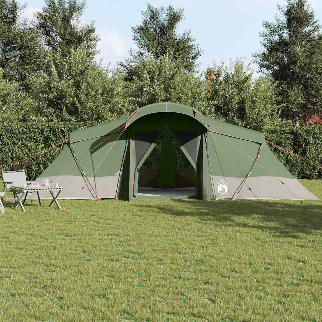 Family Tent with Roof Green and Grey 721 x 335 x 212 cm