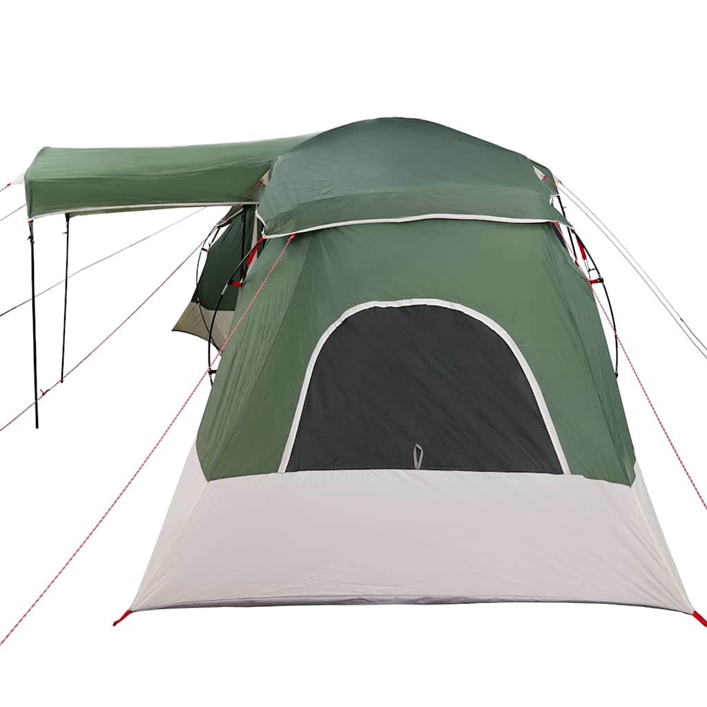 Family Tent with Roof Green and Grey 721 x 335 x 212 cm