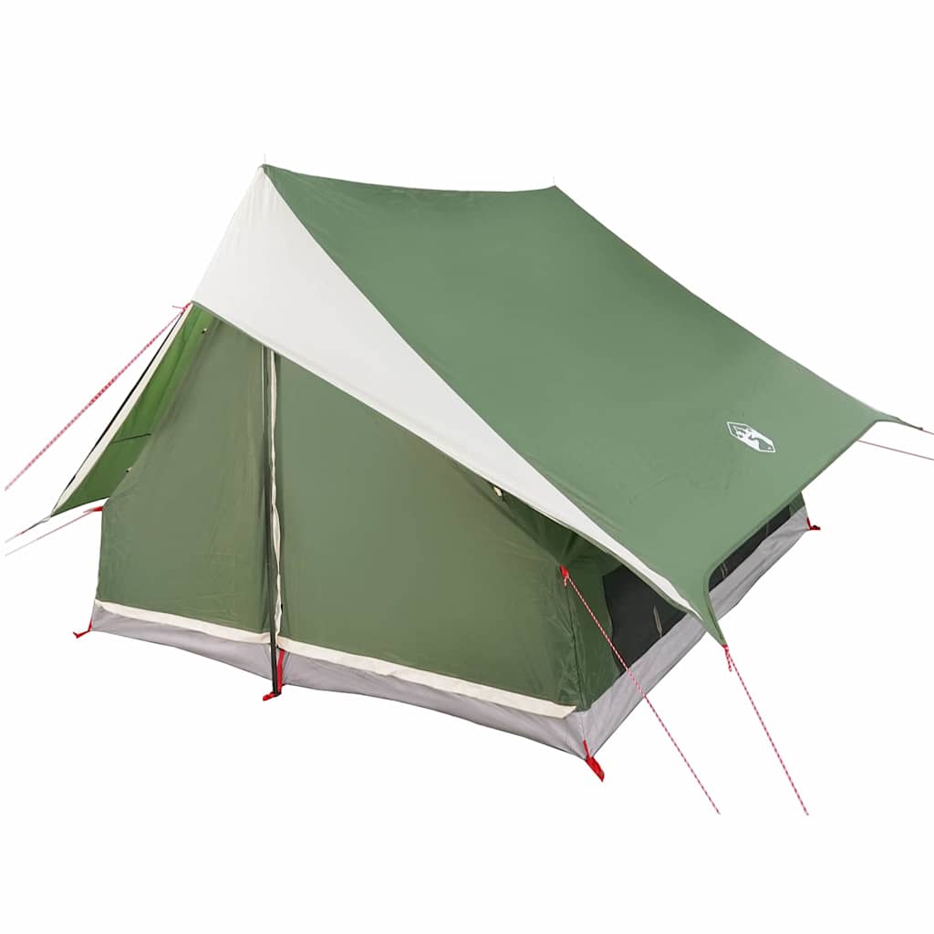 Family Tent with Roof Green and White 256 x 256 x 185 cm