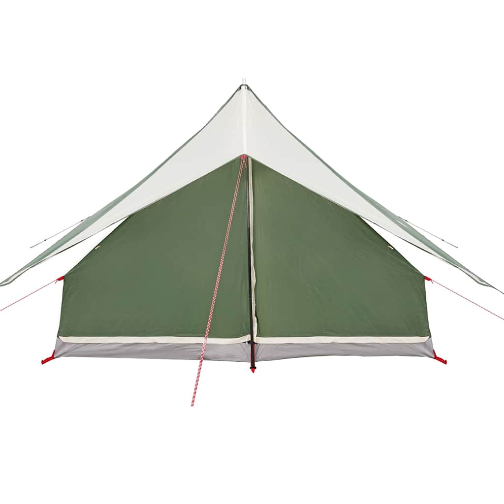 Family Tent with Roof Green and White 256 x 256 x 185 cm