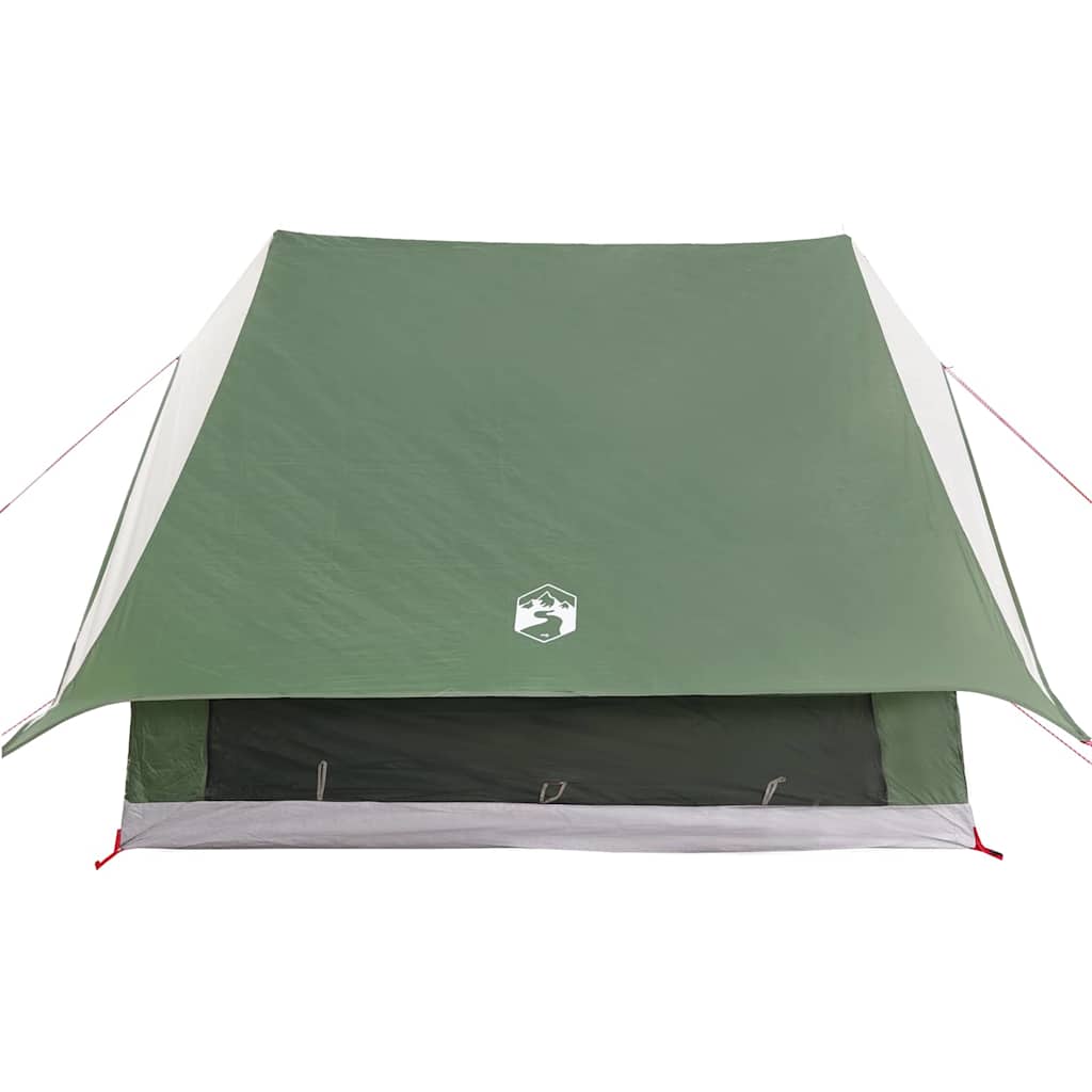 Family Tent with Roof Green and White 256 x 256 x 185 cm