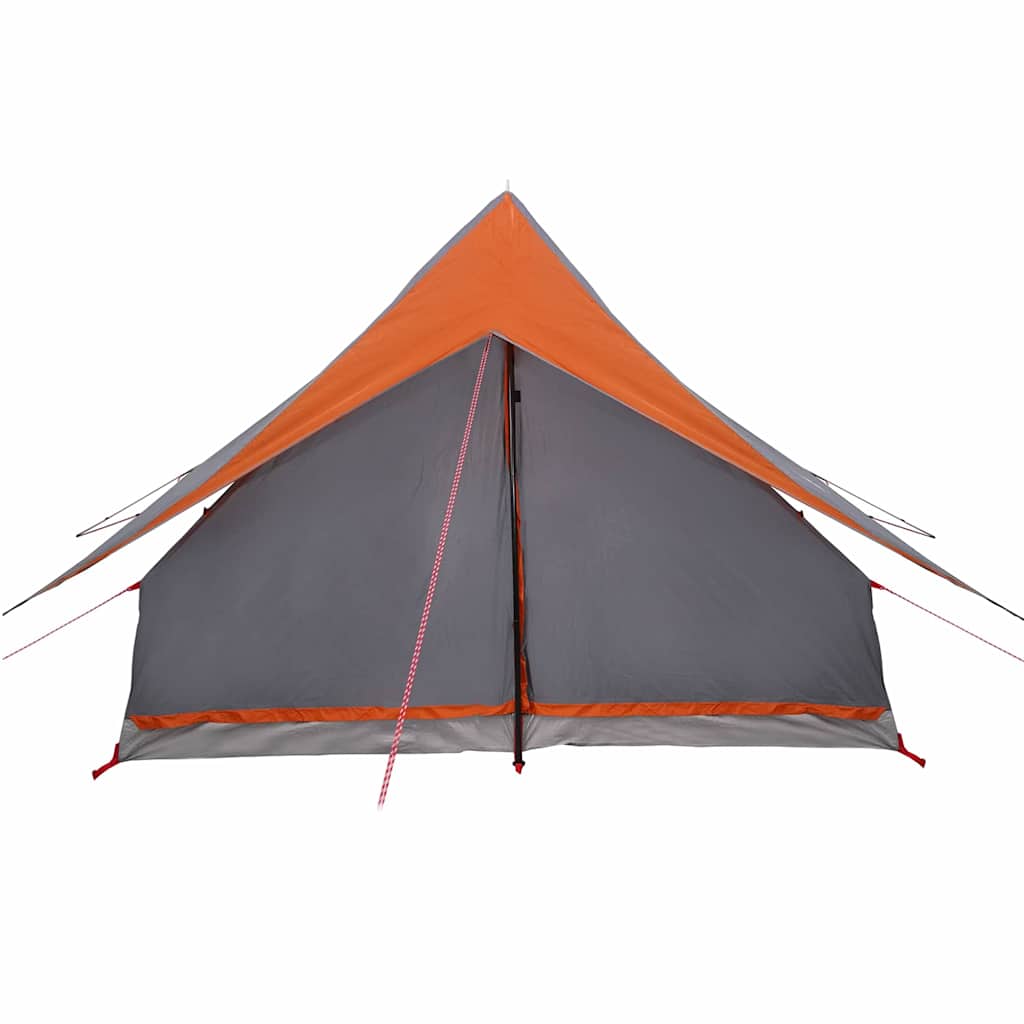 Family Tent with Roof Grey and Orange 256 x 256 x 185 cm