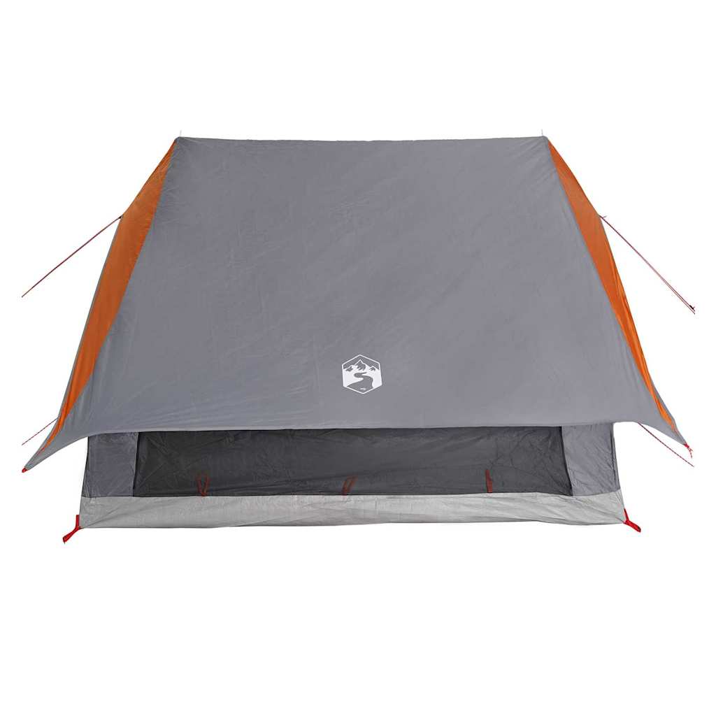 Family Tent with Roof Grey and Orange 256 x 256 x 185 cm
