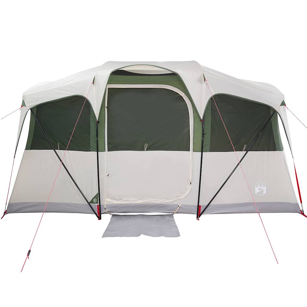 Family Tent with Roof White and Green 435 x 255 x 216 cm
