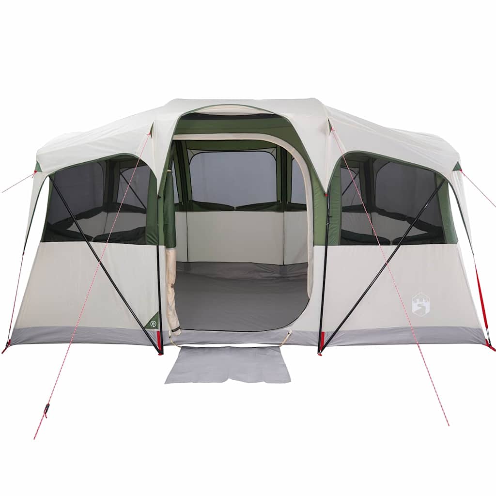 Family Tent with Roof White and Green 435 x 255 x 216 cm