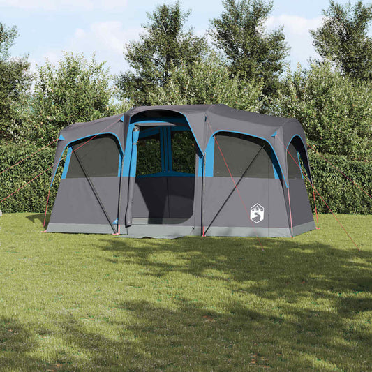 Family Tent with Roof Blue and Grey 435 x 255 x 216 cm