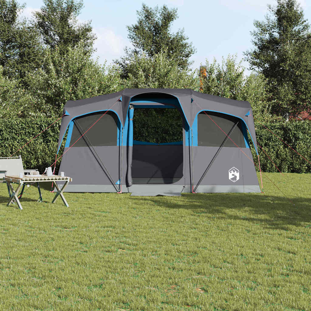 Family Tent with Roof Blue and Grey 435 x 255 x 216 cm