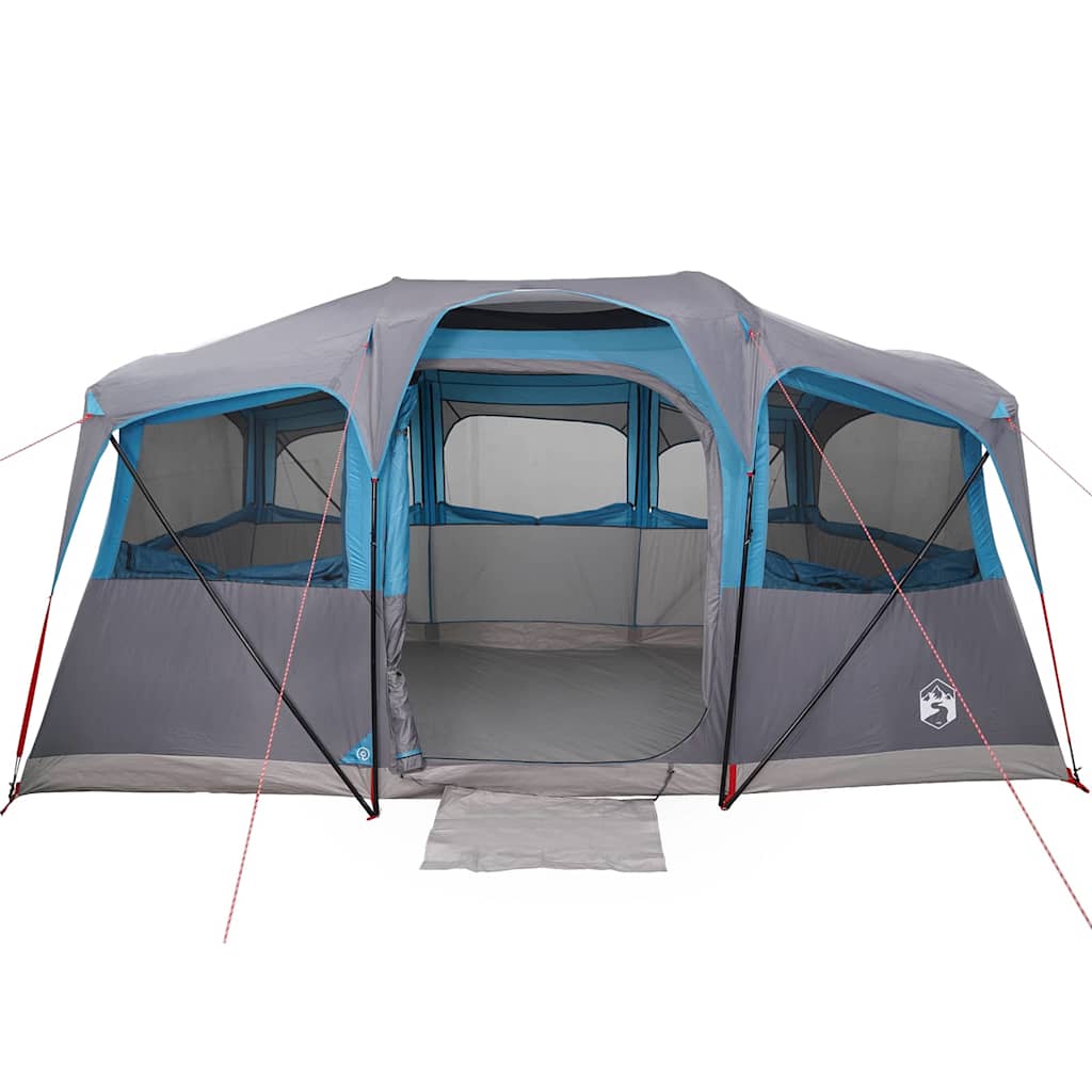 Family Tent with Roof Blue and Grey 435 x 255 x 216 cm