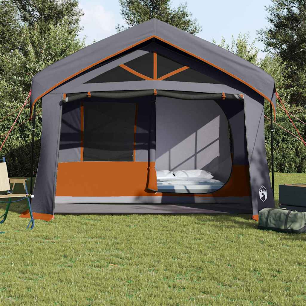 Family Tent Grey and Orange 620 x 322 x 240 cm Polyester