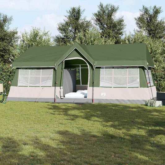 Family Tent with Roof Green and Beige 622 x 295 x 238 cm