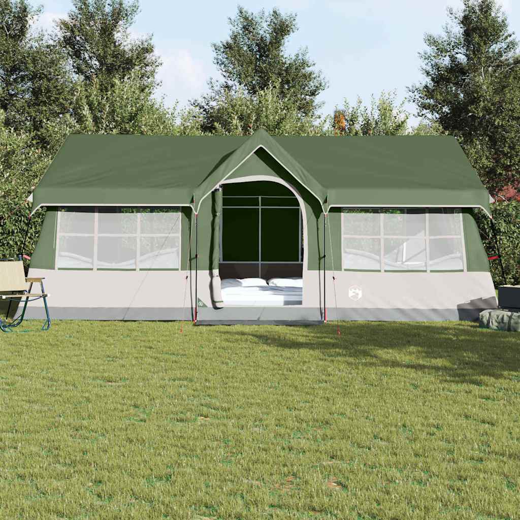 Family Tent with Roof Green and Beige 622 x 295 x 238 cm