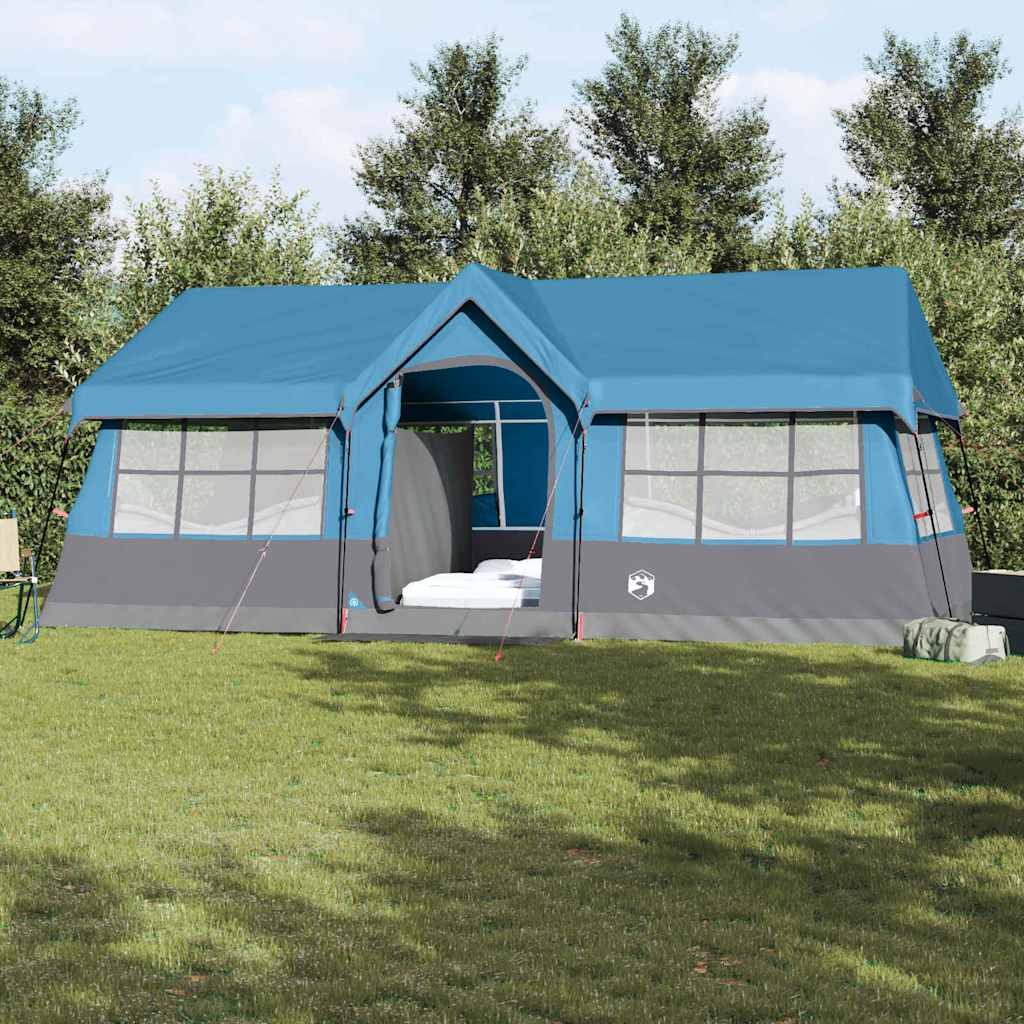 Family Tent with Roof Blue and Grey 622 x 295 x 238 cm