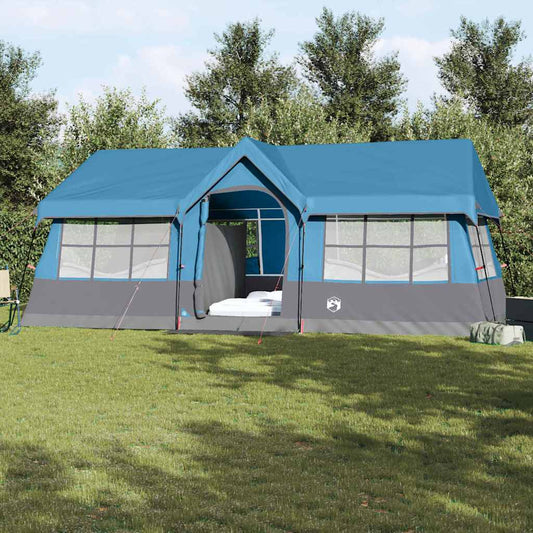 Family Tent with Roof Blue and Grey 622 x 295 x 238 cm