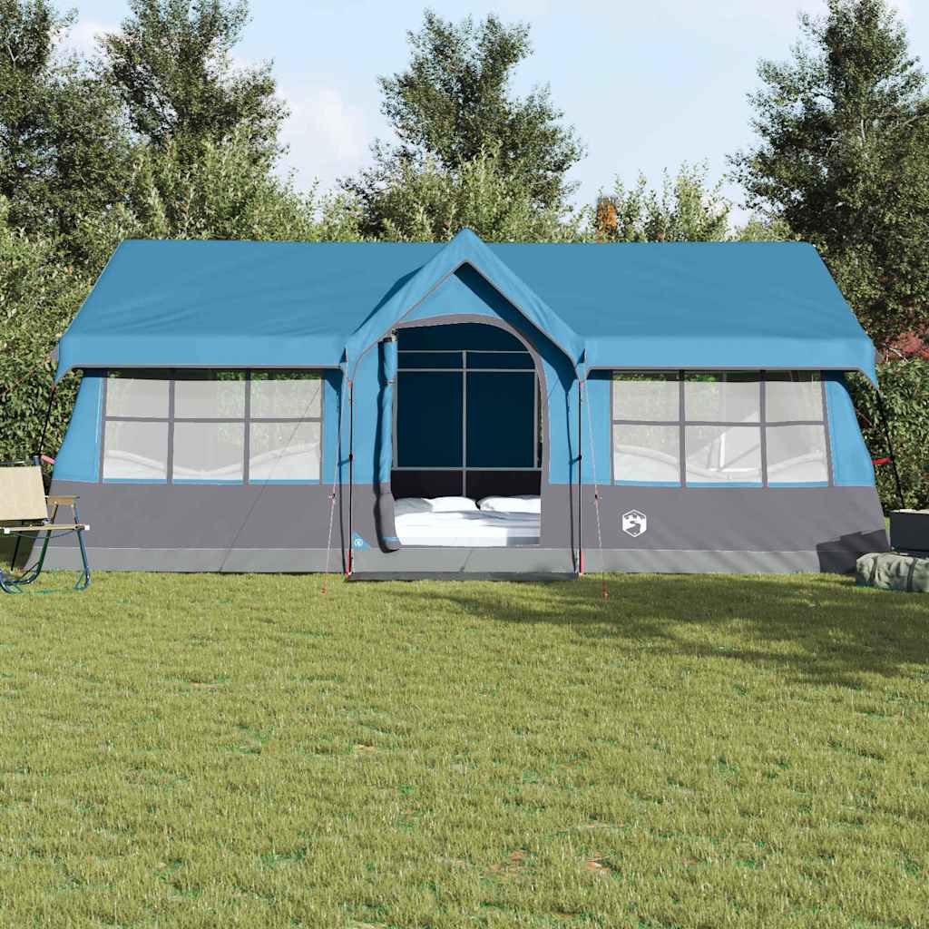 Family Tent with Roof Blue and Grey 622 x 295 x 238 cm