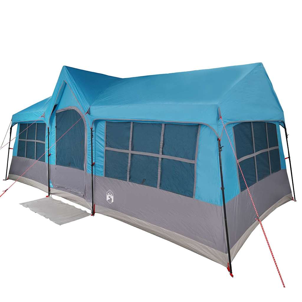 Family Tent with Roof Blue and Grey 622 x 295 x 238 cm
