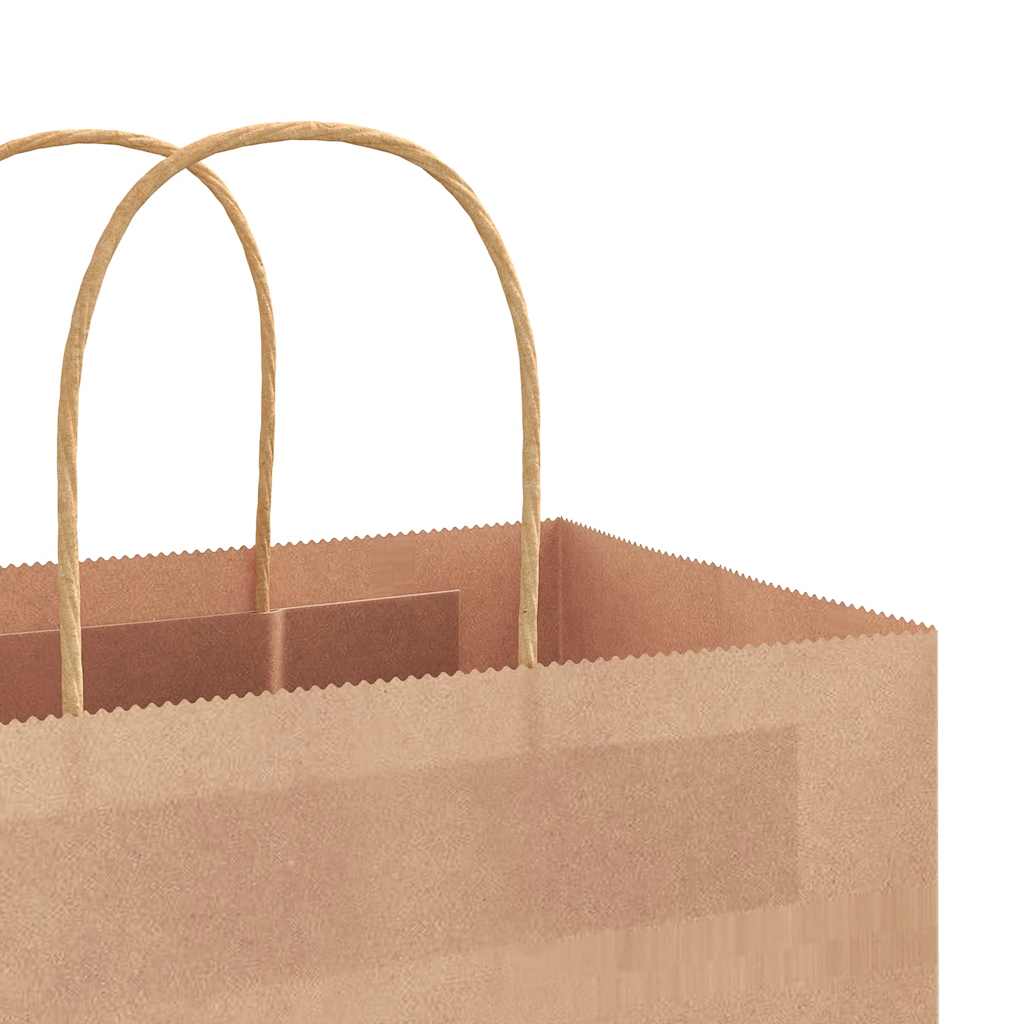 Paper Bags 50 pcs with Handles Brown 32x12x42 cm
