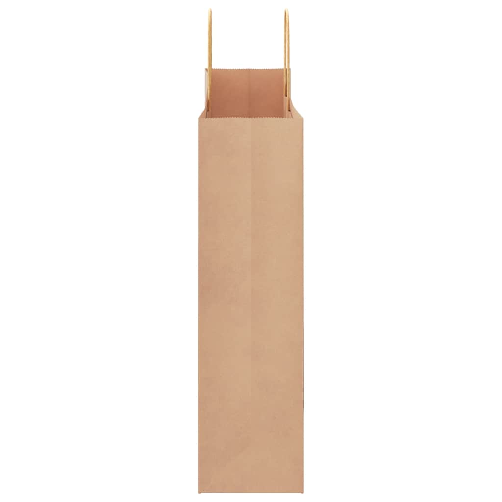 Paper Bags 250 pcs with Handles Brown 32x12x42 cm