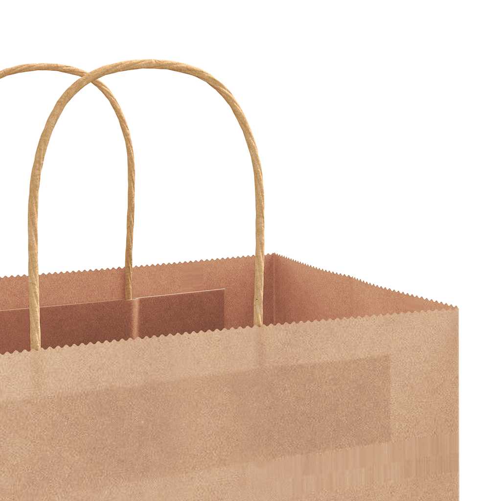 Paper Bags 250 pcs with Handles Brown 54x15x49 cm
