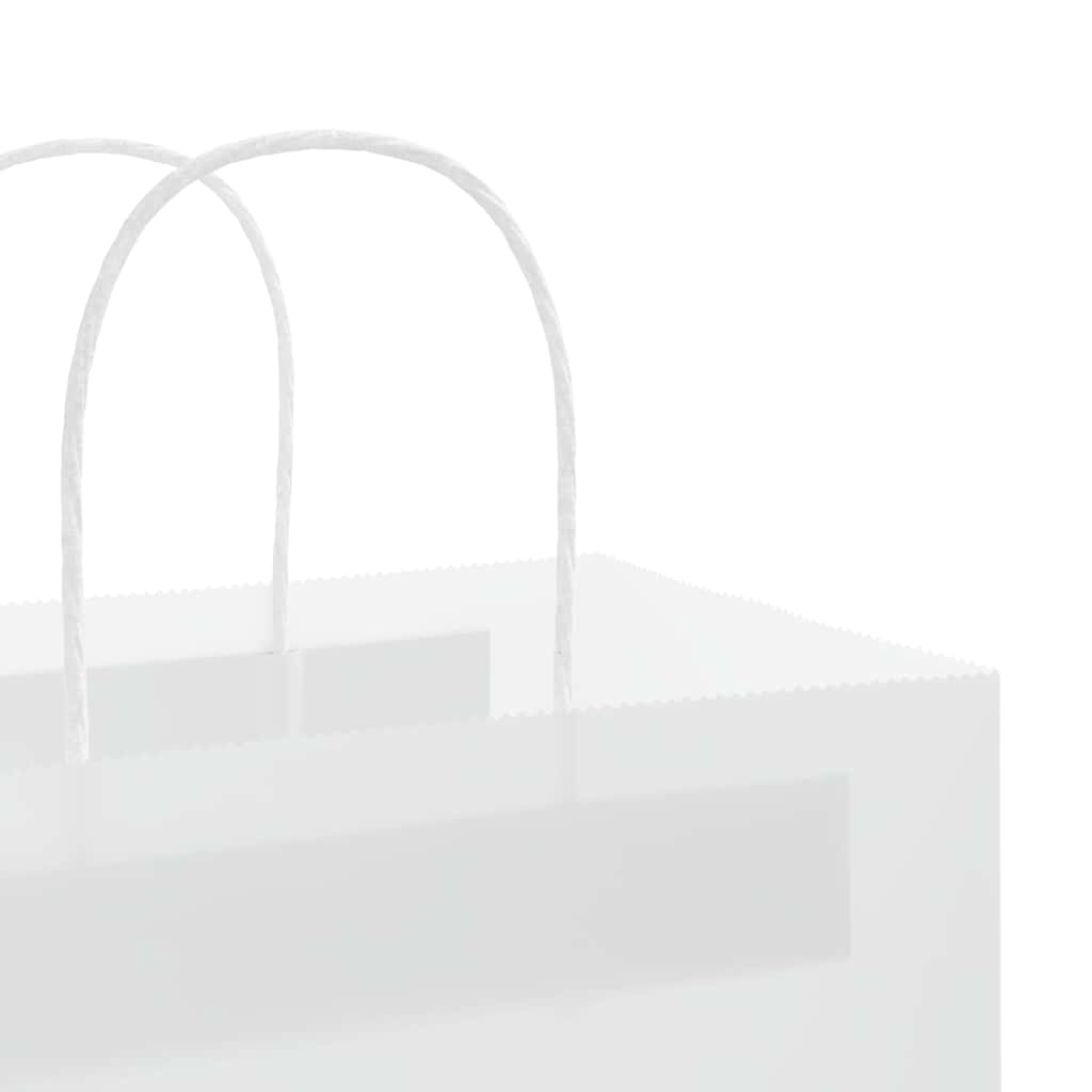 Paper Bags 250 pcs with Handles White 54x15x49 cm