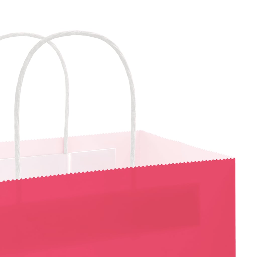 Paper Bags 250 pcs with Handles Pink 32x17x44 cm