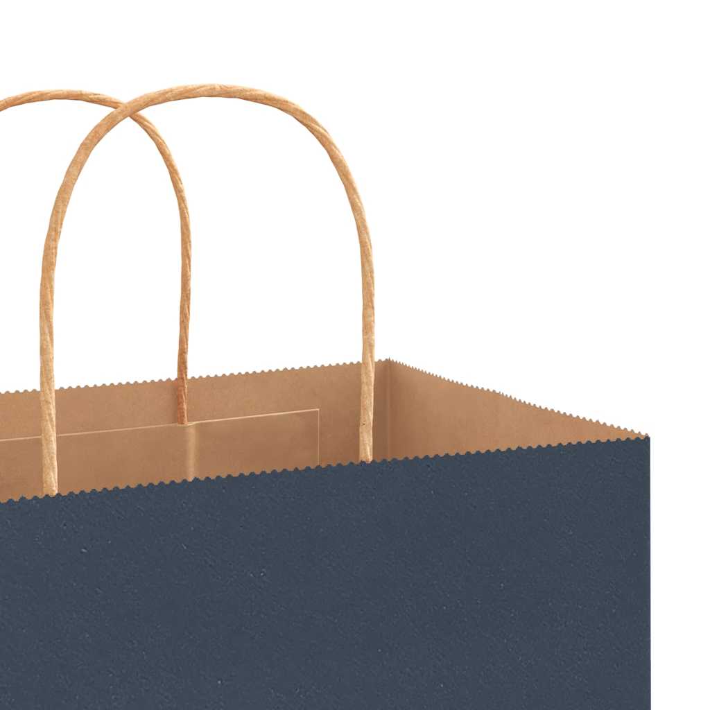 Paper Bags 250 pcs with Handles Blue 45x17x48 cm