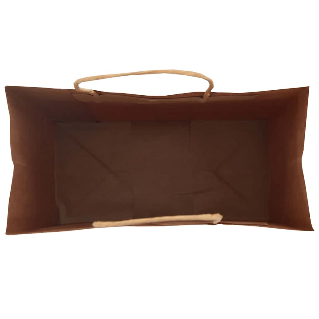 Paper Bags 250 pcs with Handles Green 21x11x31 cm