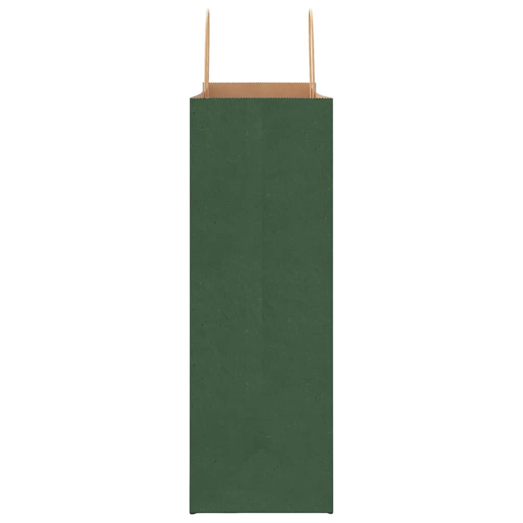 Paper Bags 250 pcs with Handles Green 45x17x48 cm
