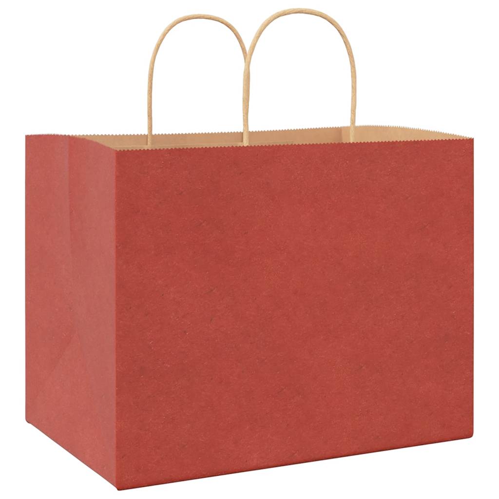 Paper Bags 250 pcs with Handles Red 32x22x24 cm