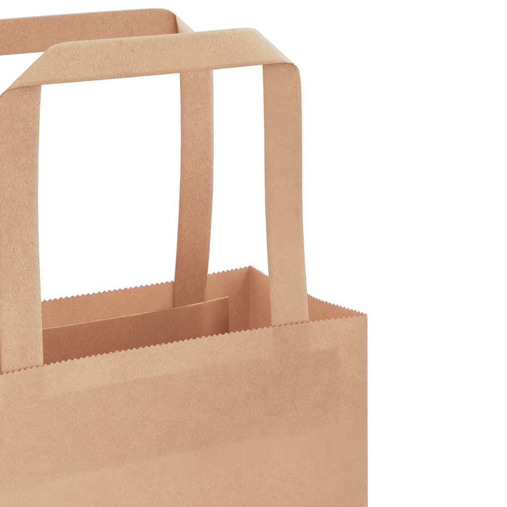 Paper Bags 250 pcs with Handles Brown 45x17x48 cm